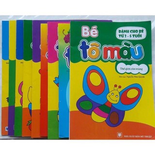 Set 4 quyển tập tô màu cho bé (4 chủ đề)