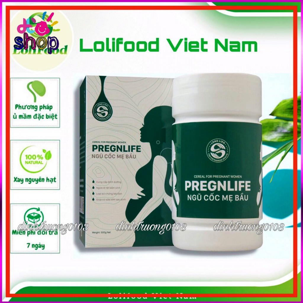 Ngũ Cốc Bầu Long Liên [COMBO 2 hộp]- Ngũ cốc Bầu Pregnlife Siêu Dinh Dưỡng- Ngũ cốc Long Liên - cho bà bầu cao cấp