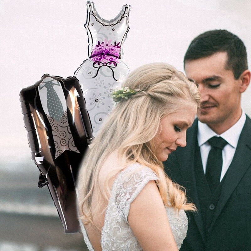 Bong bóng nhôm hình trang phục cưới cô dâu chú rể ngộ nghĩnh độc đáo