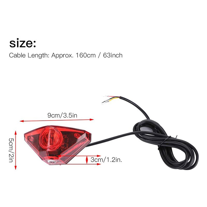 Ebike Đèn LED Phanh Xe Đạp Điện DC6V 12V 24V 36V 48V 60V