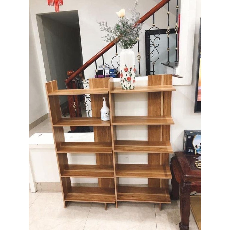 Kệ gỗ góc tường 5 tầng. Kệ sách nhiều ngăn. Kích thước 120x50x20cm. gỗ MDF cao cấp.