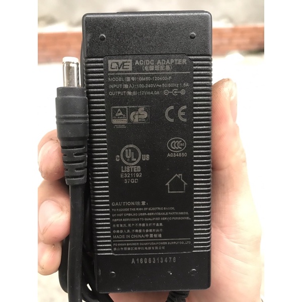Nguồn hãng GVE 12V 2A/3A/5A cho camera, hàng mới loại tốt