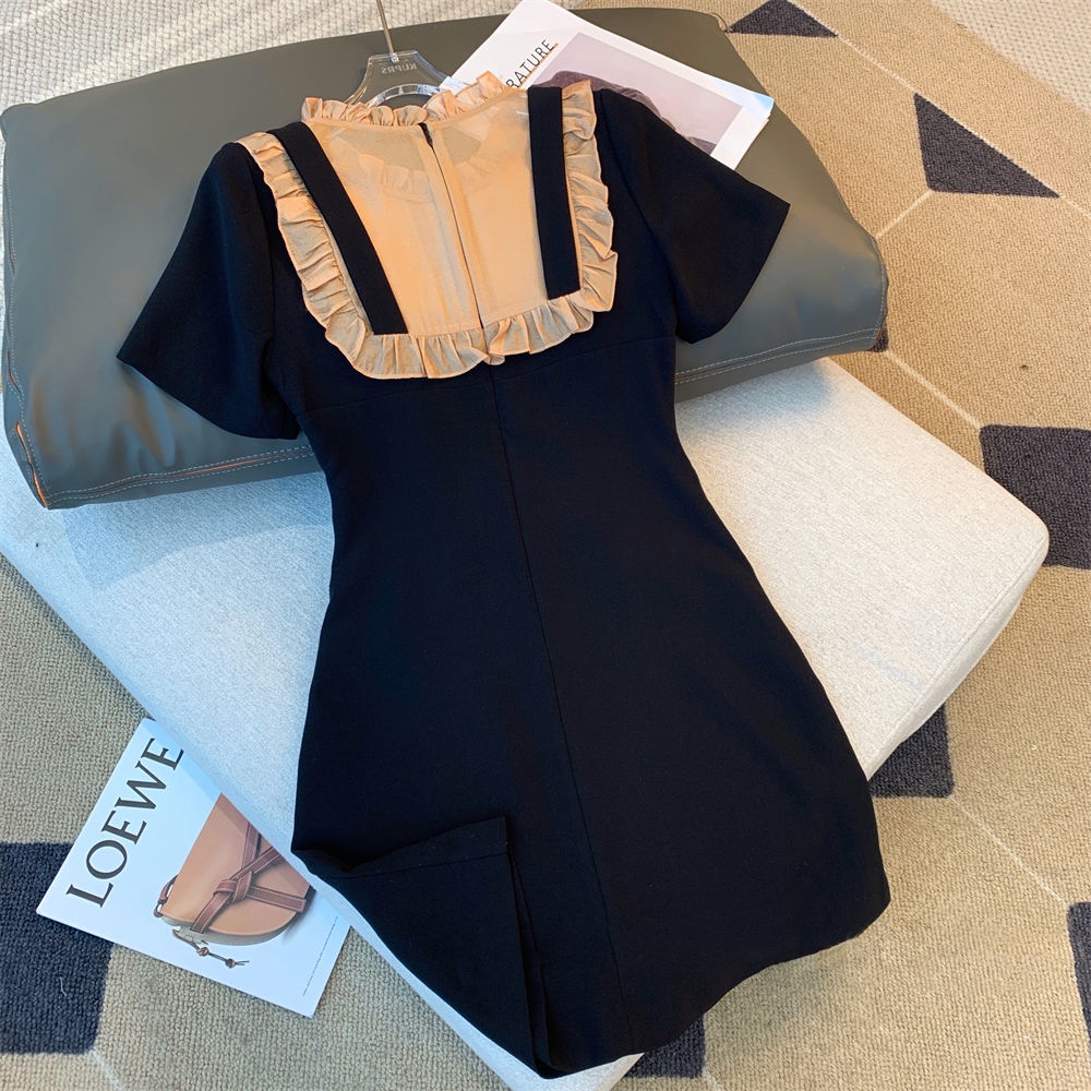 French dress women's summer 2022 new high-end sense of minority design fashionable slim temperament retro skirt