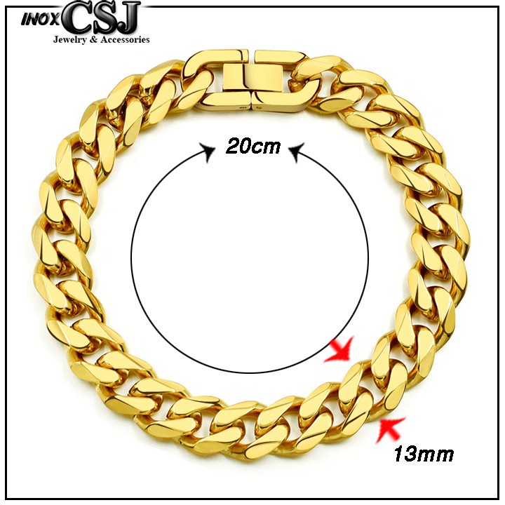 Sỉ LẮC TAY LẶC ĐƠN INOX MẠ VÀNG 13LY VÁC CẠNH CAO CẤP LN128 siêu đẹp, bền màu