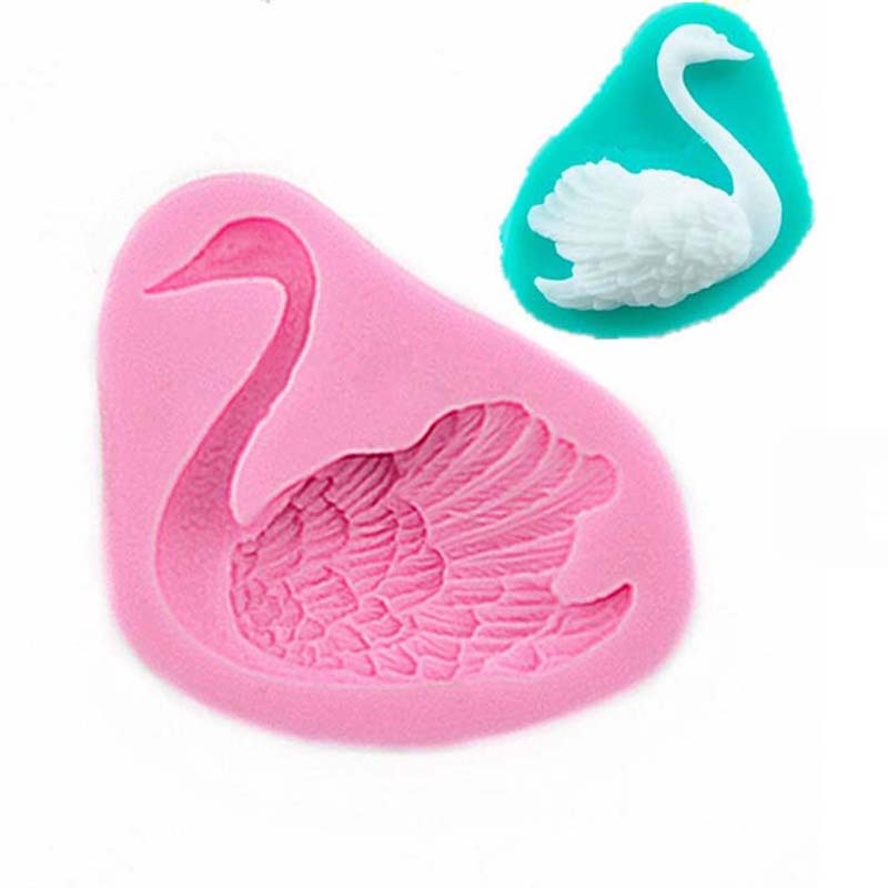Khuôn Làm Bánh Chất Liệu Silicone Hình Thiên Nga 3d
