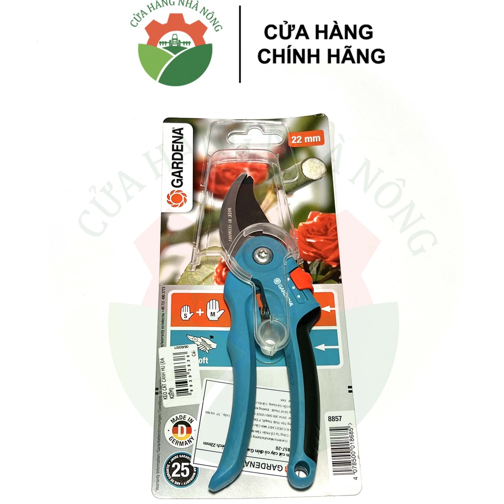 Kéo làm vườn cắt cành GARDENA 08857-20 hàng chính hãng Germany