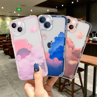 Ốp Lưng Trong SuốT HọA TiếT ĐáM Mây Cho Compatible for iPhone 6S 6 Plus iPhone 8 7 Plus XR X XS MAX