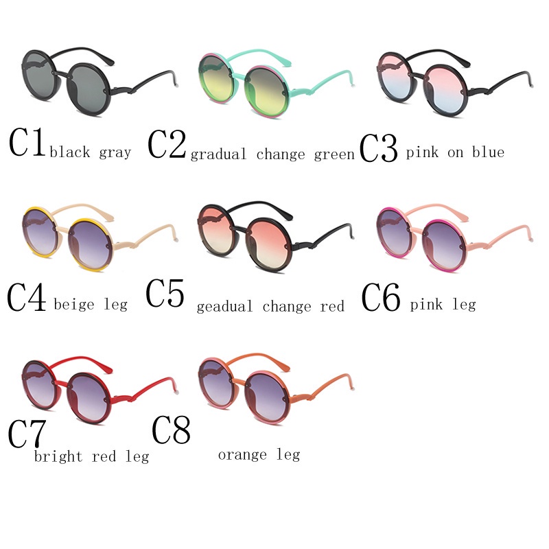 Kính Mát Gọng Tròn Chống Tia UV Thời Trang Hàn Quốc Cho Bé