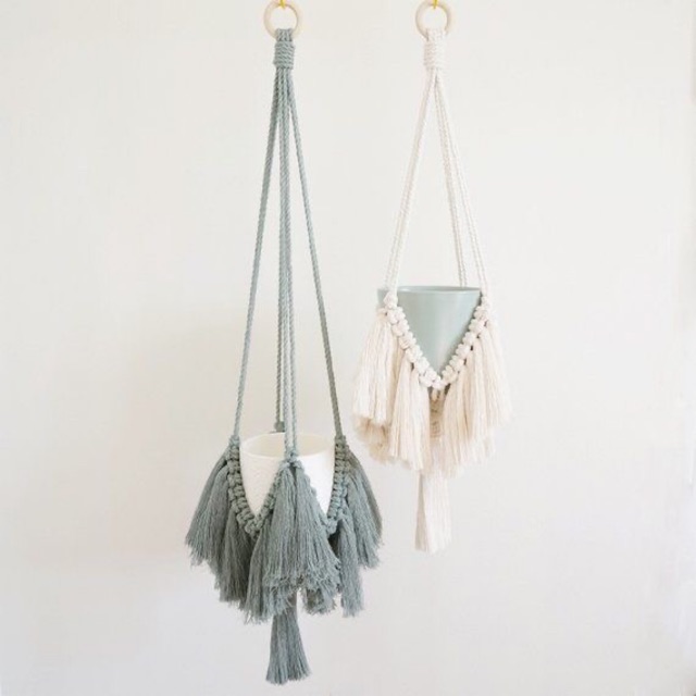 Dây treo cây macrame tua rua