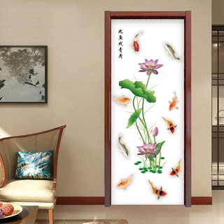 decal dán tường hoa sen