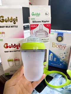 (HÀNG AUTH) BÌNH SỮA SILICON GOLDGI MỸ 150ml/250ml