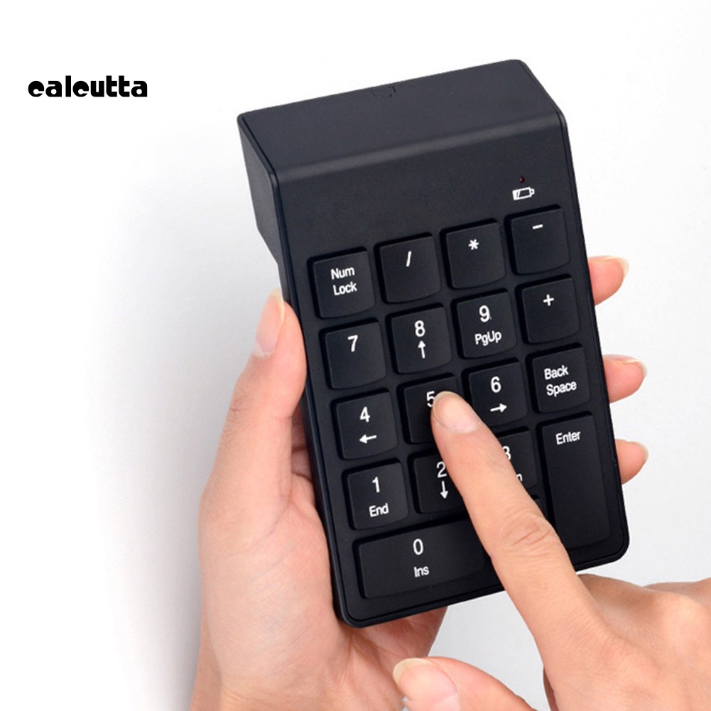 Bàn phím bấm số có dây/ không dây mini 2.4G 18 phím cho PC/laptop（Black Wired）