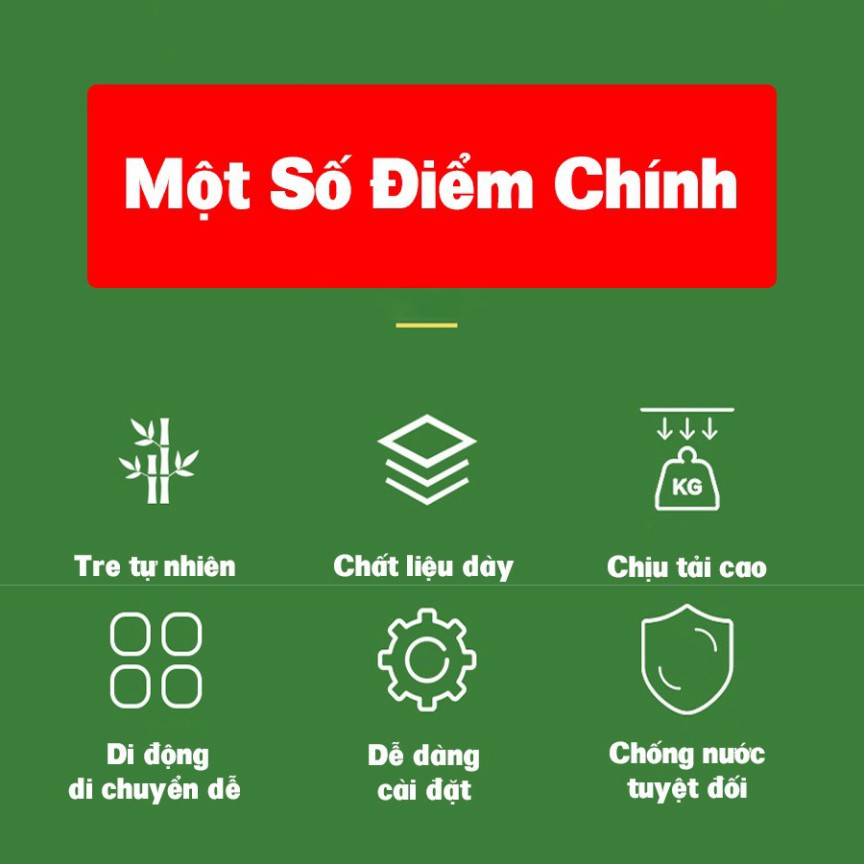 Giá kệ để chậu hoa, cây cảnh 100 ĐỐT bằng gỗ tre - Giá kệ để đồ đa năng sang trọng, hiện đại, sơn phủ bóng chống nước