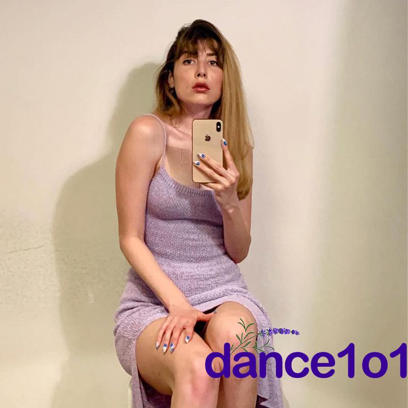 Đầm hai dây màu sắc thanh lịch cho nữ