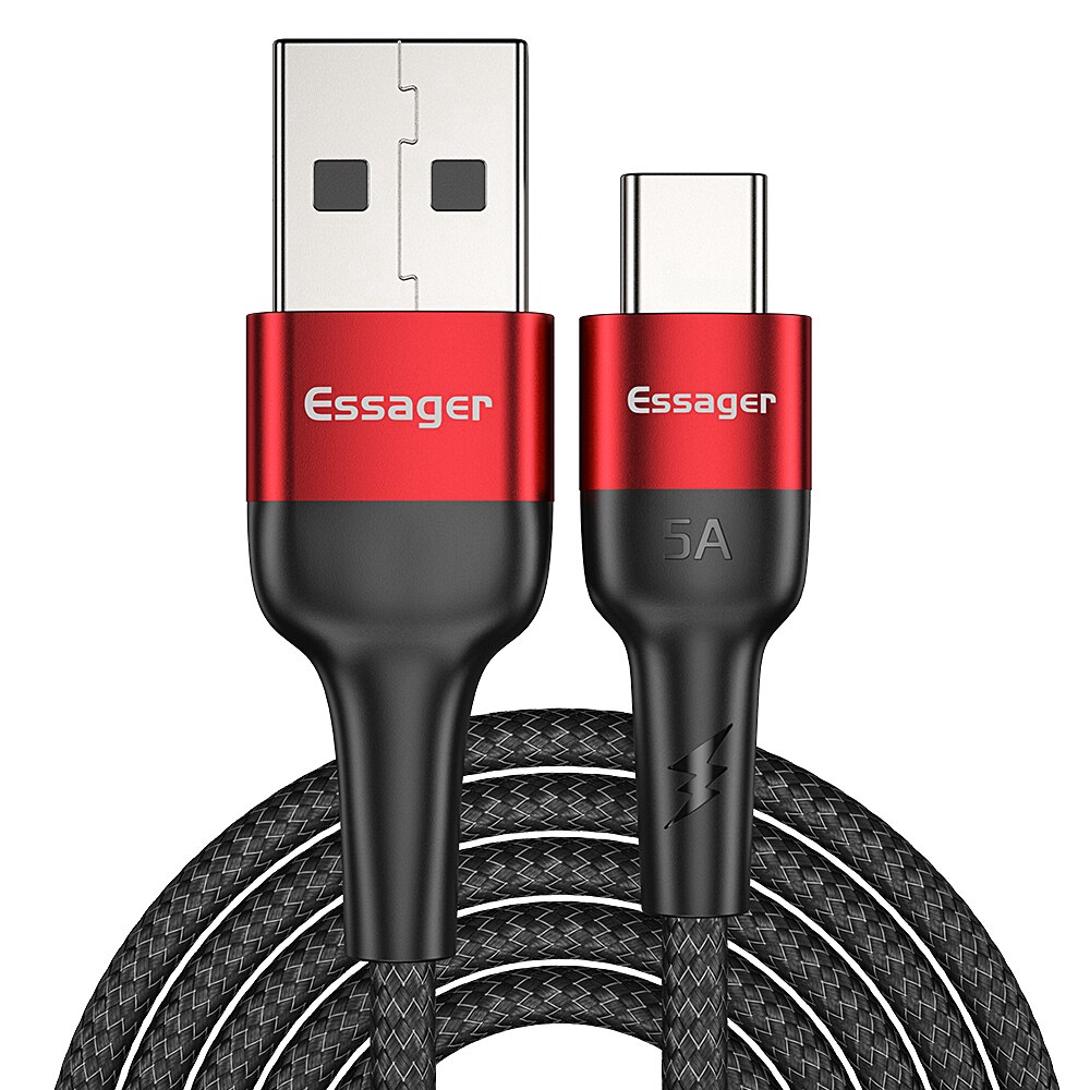 Dây cáp sạc nhanh Essager 5A USB Type C cho điện thoại Huawei Mate 20 p30 P20 Pro Lite Xiaomi Redmi Note 7