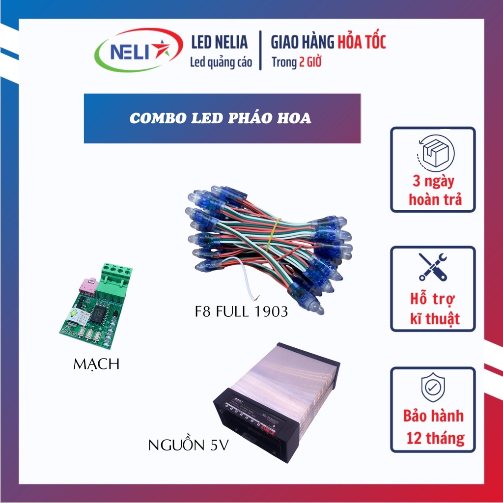 Bộ LED full color làm pháo hoa trang trí TẾT, cuối năm đủ bộ.