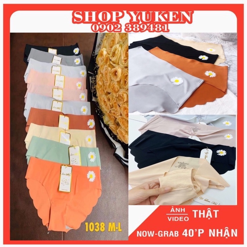 Quần Lót su hoa cúc Không Đường May Không Hằn Q1038M Chíp không viền