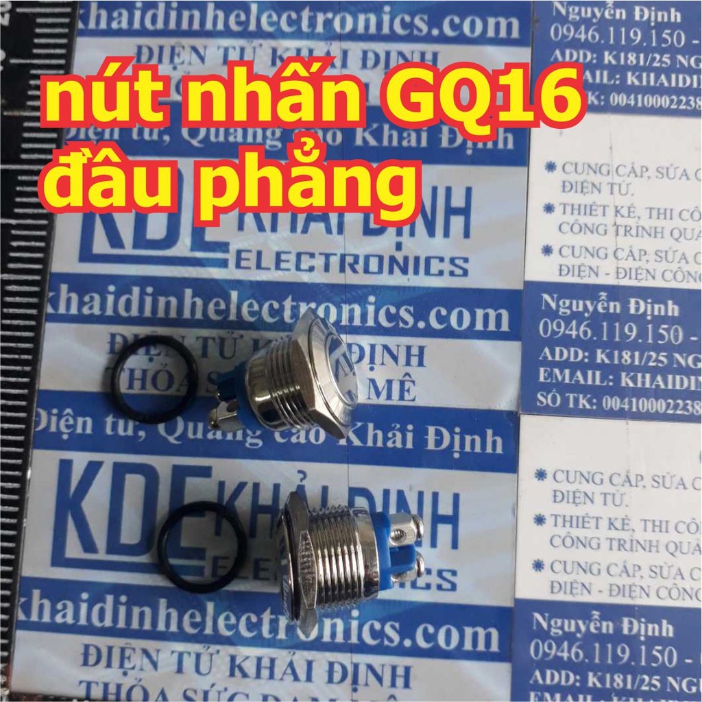 NÚT NHẤN RESET CHỐNG NƯỚC GQ16 MẶT PHẲNG LỖ 16MM kde3928