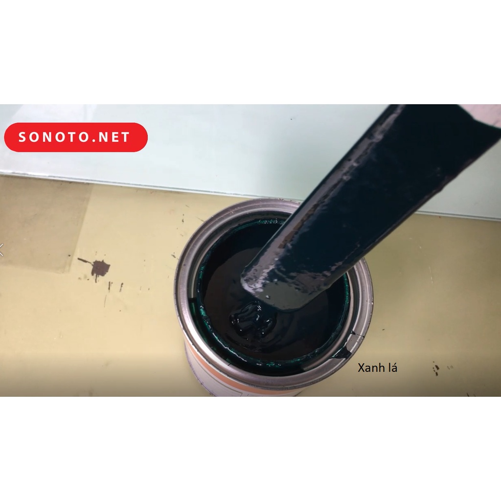Sơn ô tô màu xanh lá 1k (1 thành phần) Auto paint lon 1 lít