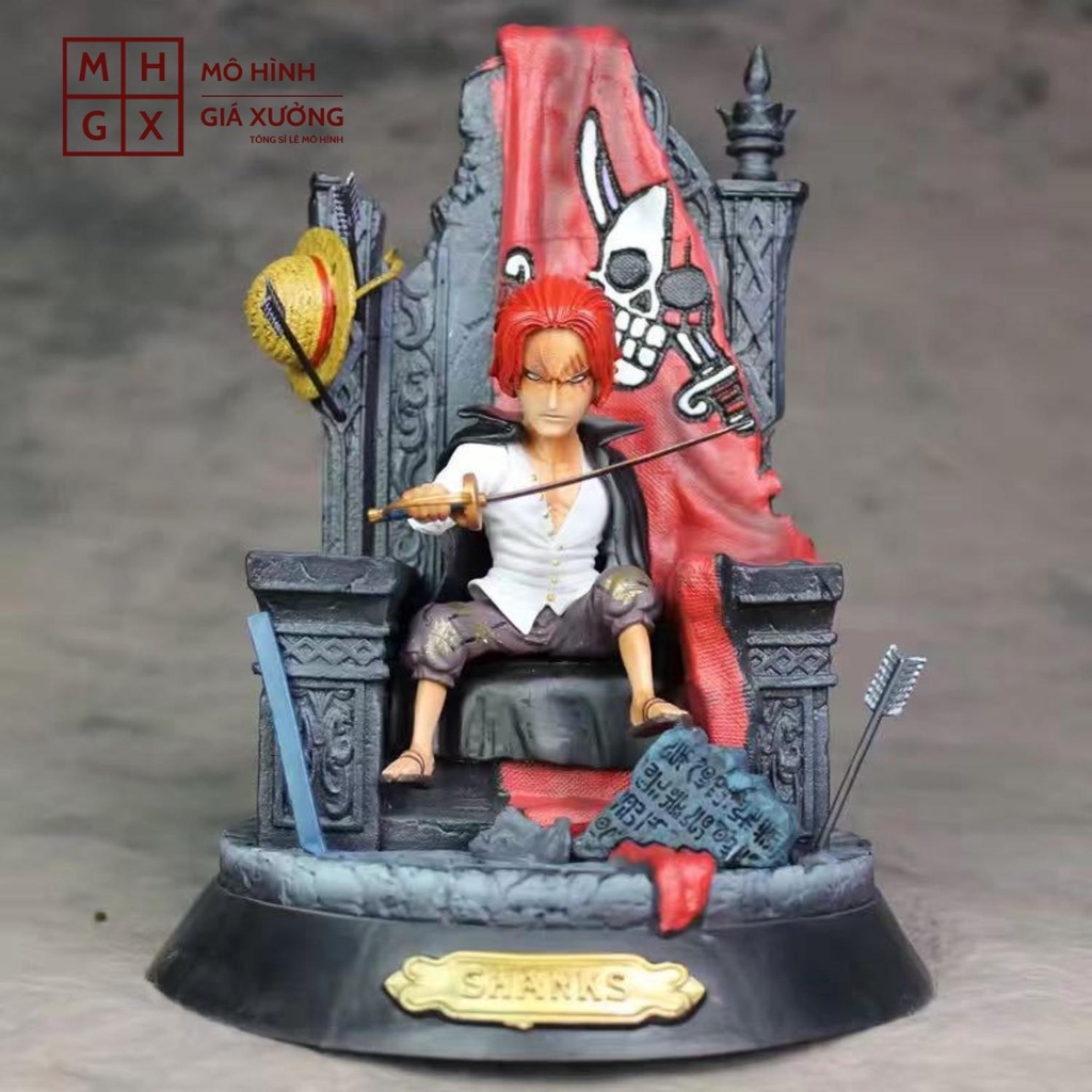 Mô hình One Piece Shanks Tóc Đỏ 1 trong tứ hoàng cao 23cm + phụ kiện đi kèm , figure one piece , mô hình giá xưởng