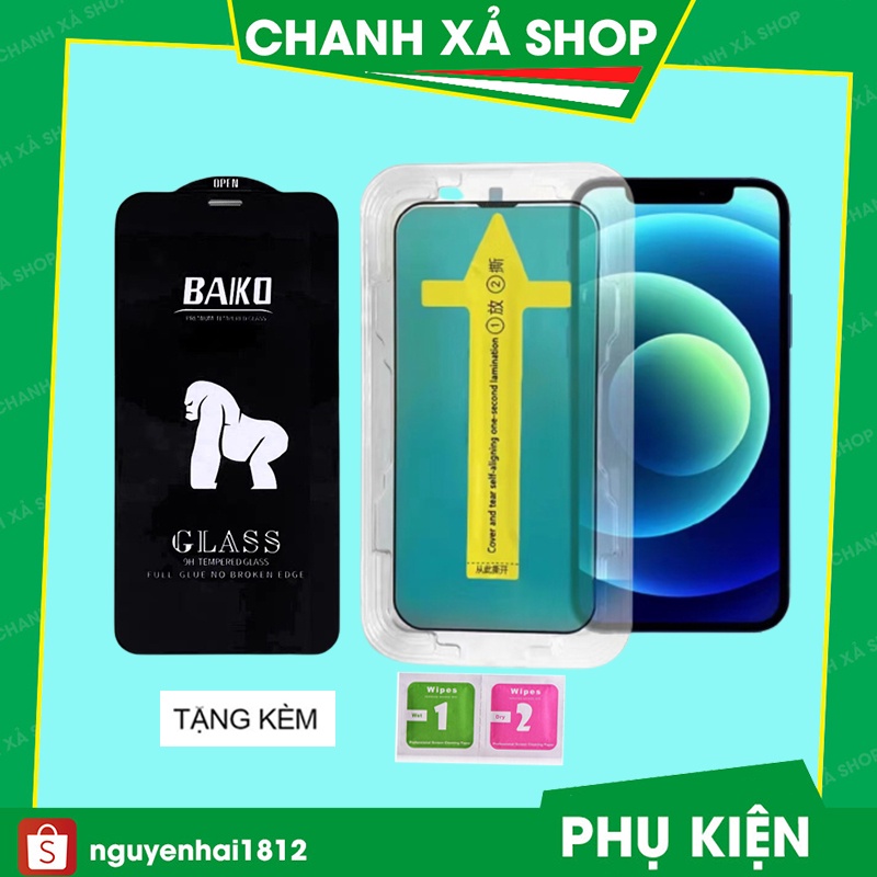 Kính cường lực iphone full màn tự dán BlueArrow - cường lực kingkong baiko 7plus 8plus x xsmax 11 12 13 pro max promax