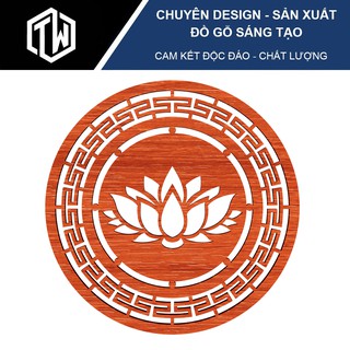 Tấm ốp hậu ban thờ Hoa Sen TiTi Wood bằng gỗ, trang trí , phong thủy cho ban thờ