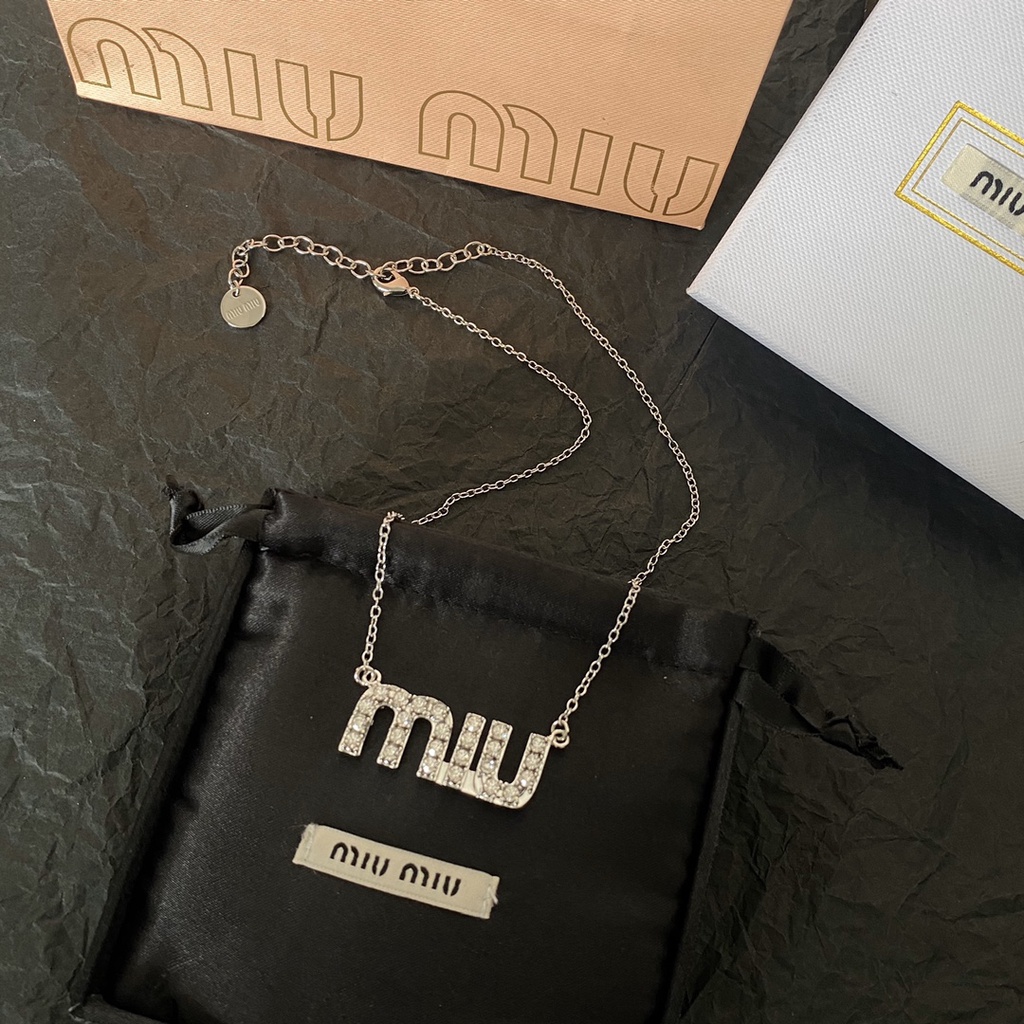 Vòng cổ Mặt Chữ Miumiu Đơn Giản Phong Cách Hàn Quốc Cho Cặp Đôi