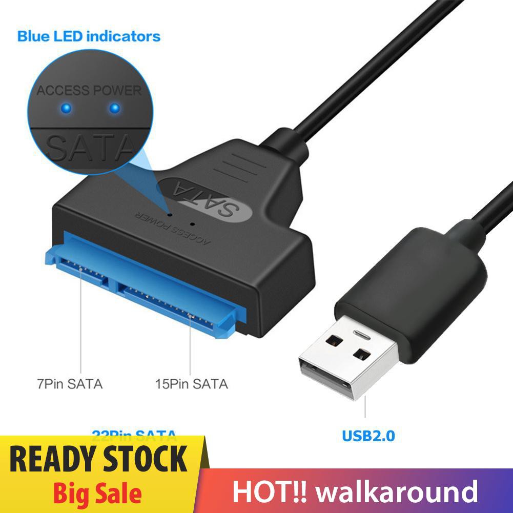 Cáp Chuyển Đổi Usb 2.0 Sang Sata 22pin Cho Ổ Cứng 2.5 Inch Hdd Ssd