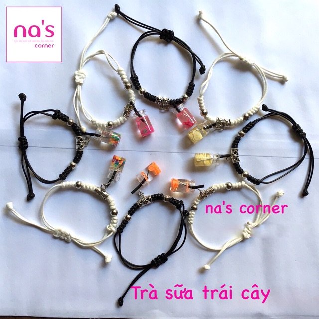 Vòng tay trà sữa cute handmade