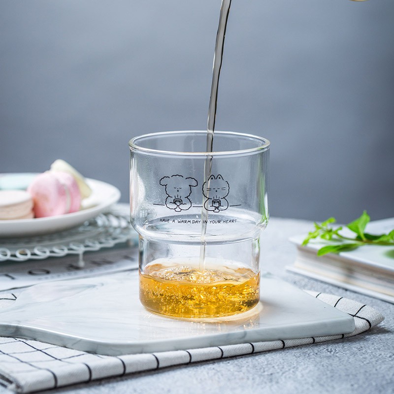 Cốc Thủy Tinh Họa Tiết Hoạt Hình Dễ Thương | BigBuy360 - bigbuy360.vn