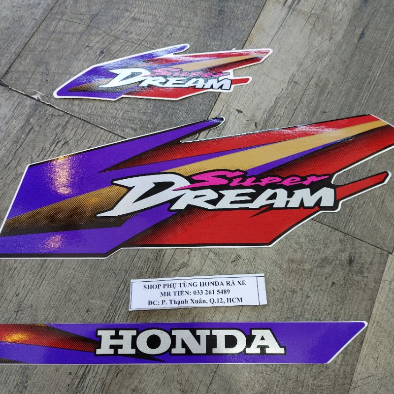 Tem super dream 1998 3 lớp