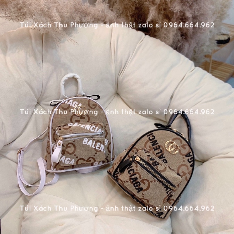 Balo mini nữ, balo in chữ size 19 siêu xinh phong cách hàn quốc nhẹ nhàng (ảnh thật shop chụp)