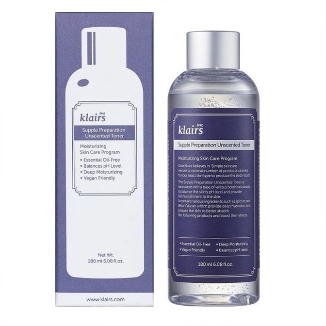 [Hàng Chuẩn]Nước hoa hồng Klairs Supple Preparation Toner 180ml 2 loại - Ecogreenofficial | BigBuy360 - bigbuy360.vn