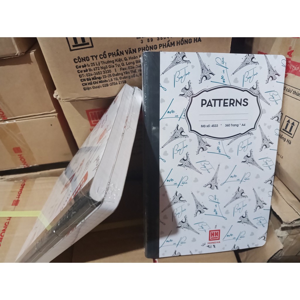Sổ A4 Hồng Hà PATTERNS 200tr/260tr/300tr/360tr