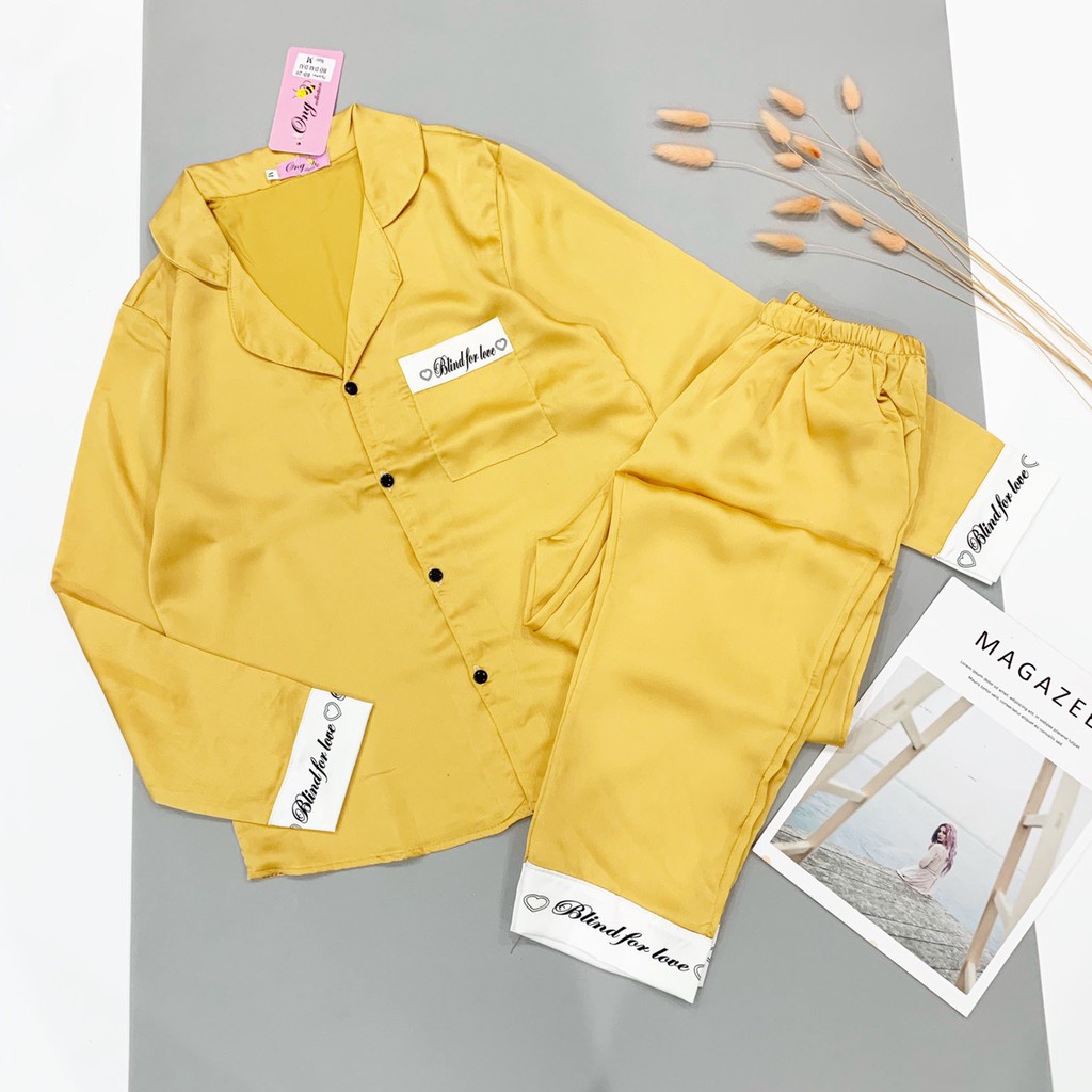 Đồ bộ pijama dài - bộ dài pyjama[HÌNH THẬT 100%]cao cấp, in họa tiết, vải satin mền mịn,mặc thoáng mátsize 45-56kg