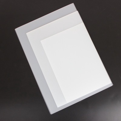 1 tấm bìa sổ nhựa trắng mờ chưa đục lỗ 0.4mm phụ kiện văn phòng phẩm