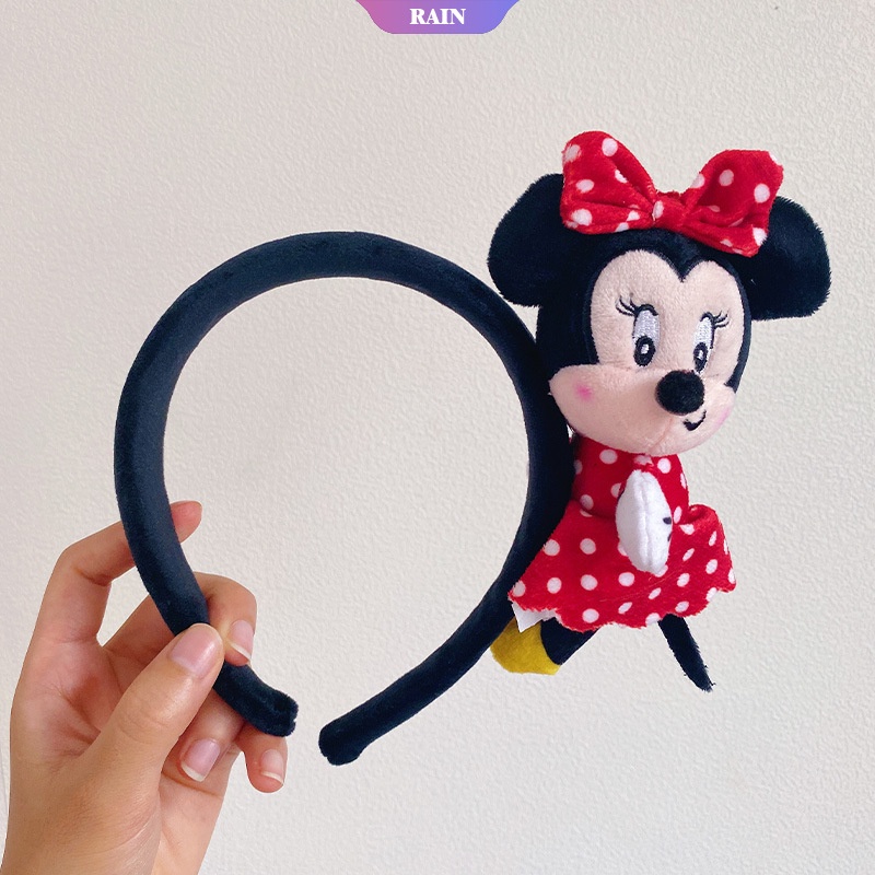DISNEY Băng Đô Bằng Vải Bông Họa Tiết Stitch / Heo / Mickey Minnie Dễ Thương Thoải Mái Thời Trang Cho Nữ