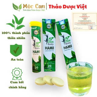 Viên sủi giảm cân Slim Body Hamii 20 viên giảm mỡ bụng toàn thân nhanh tại nhà cải thiện vóc dáng – 1 liệu trình 4 hộp