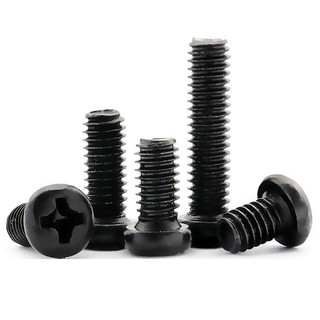 Ốc vít đầu tròn mạ kẽm màu đen m2 m2.5 m3 m4 m5