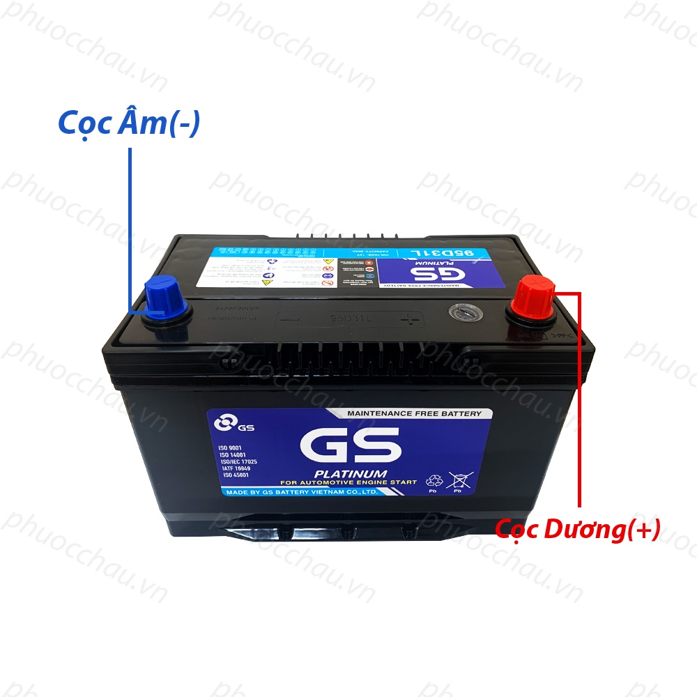Bình Ắc Quy 12V-80Ah, Ắc Quy Ô Tô GS MF 95D31L/R
