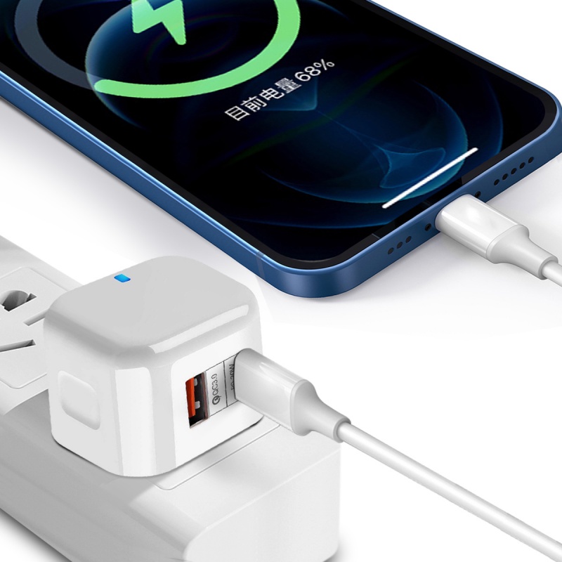 Cốc sạc HdoorLink tiêu chuẩn Anh Quốc PD20W+QC3.0 cổng USB kép 5V2A mang theo đi du lịch