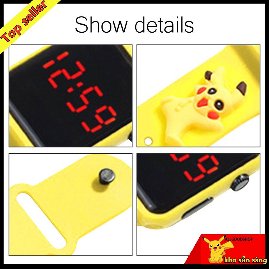 Đồng hồ điện tử Led trẻ em nhân vật hoạt hình ngộ nghĩnh/Marvel/Captain America/Spiderman/Hello Kitty/Pikachu/Doraemon