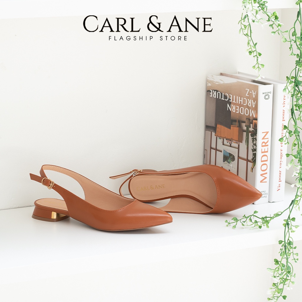 Carl & Ane - Giày cao gót mũi nhọn thời trang công sở cao 2.5cm màu trắng - CL025