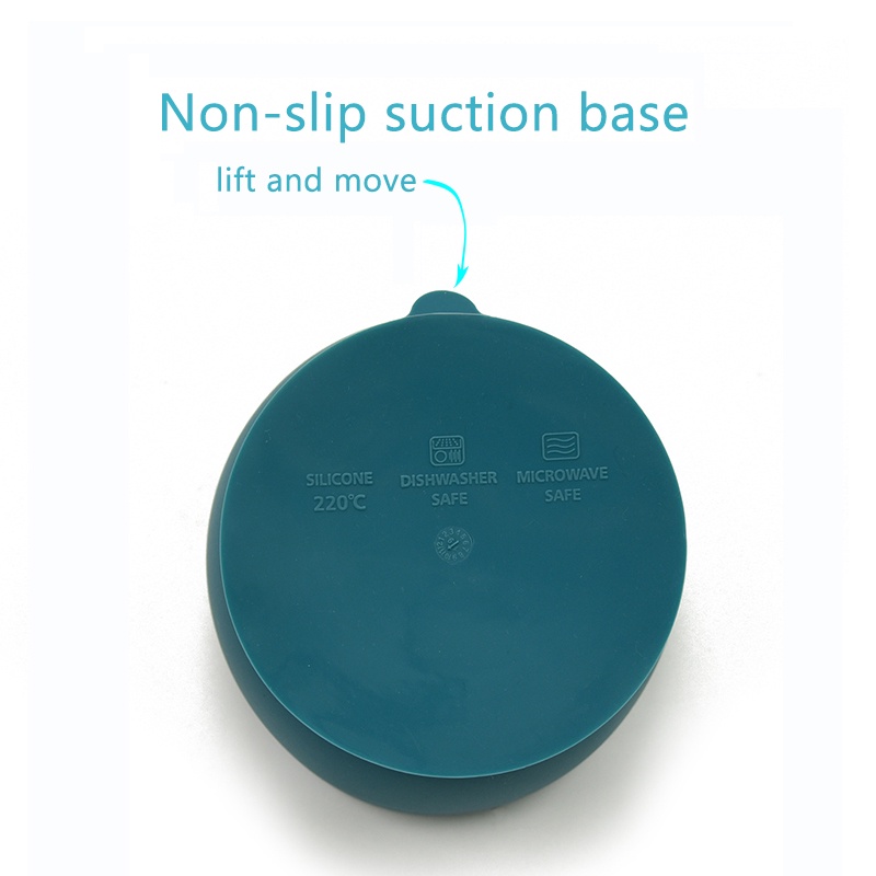 1 Bộ Bát Ăn Silicone Chống Nước Có Đế Hút Chân Không Kèm Muỗng Cho Bé