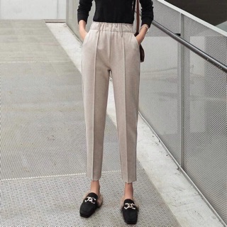 Quần baggy mì dạ gân giữa
