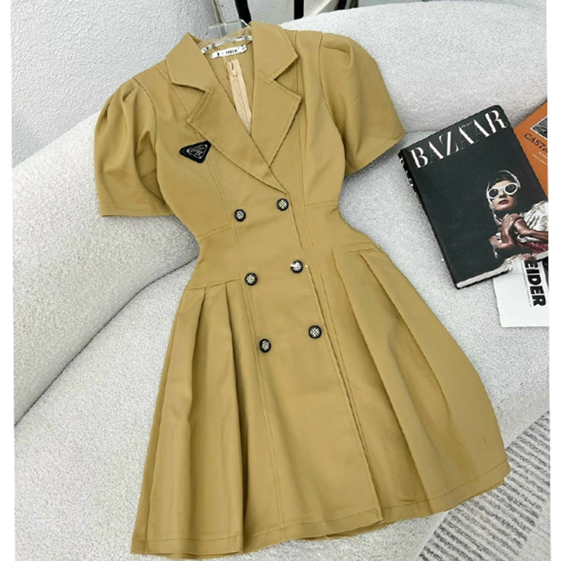 Váy Kaki Cổ Vest Dáng Xòe Hàng Quảng Châu V2044-Teen 888