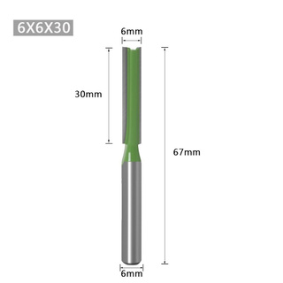 Router Bit 6MM Bit Khắc Đôi Phay Router Shank Gỗ Thẳng