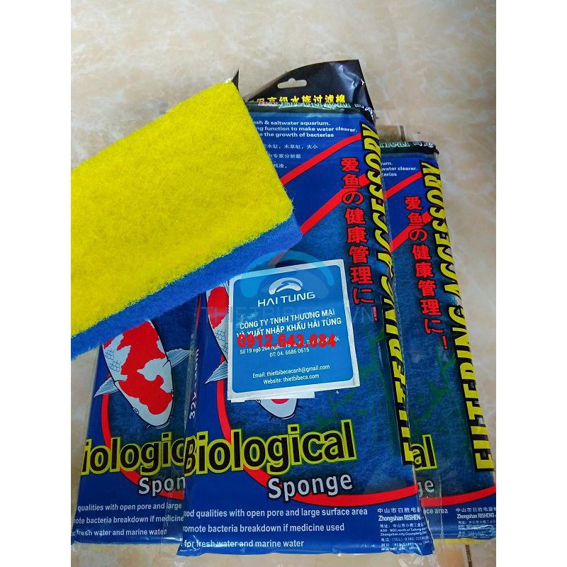 Xốp lọc 2 lớp dành cho bể cá kích thước 30x12x2cm