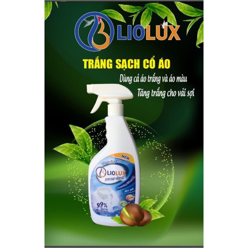 Tẩy trắng áo dạng xịt LIOLUX 620ml - Tẩy an toàn, không hại da tay