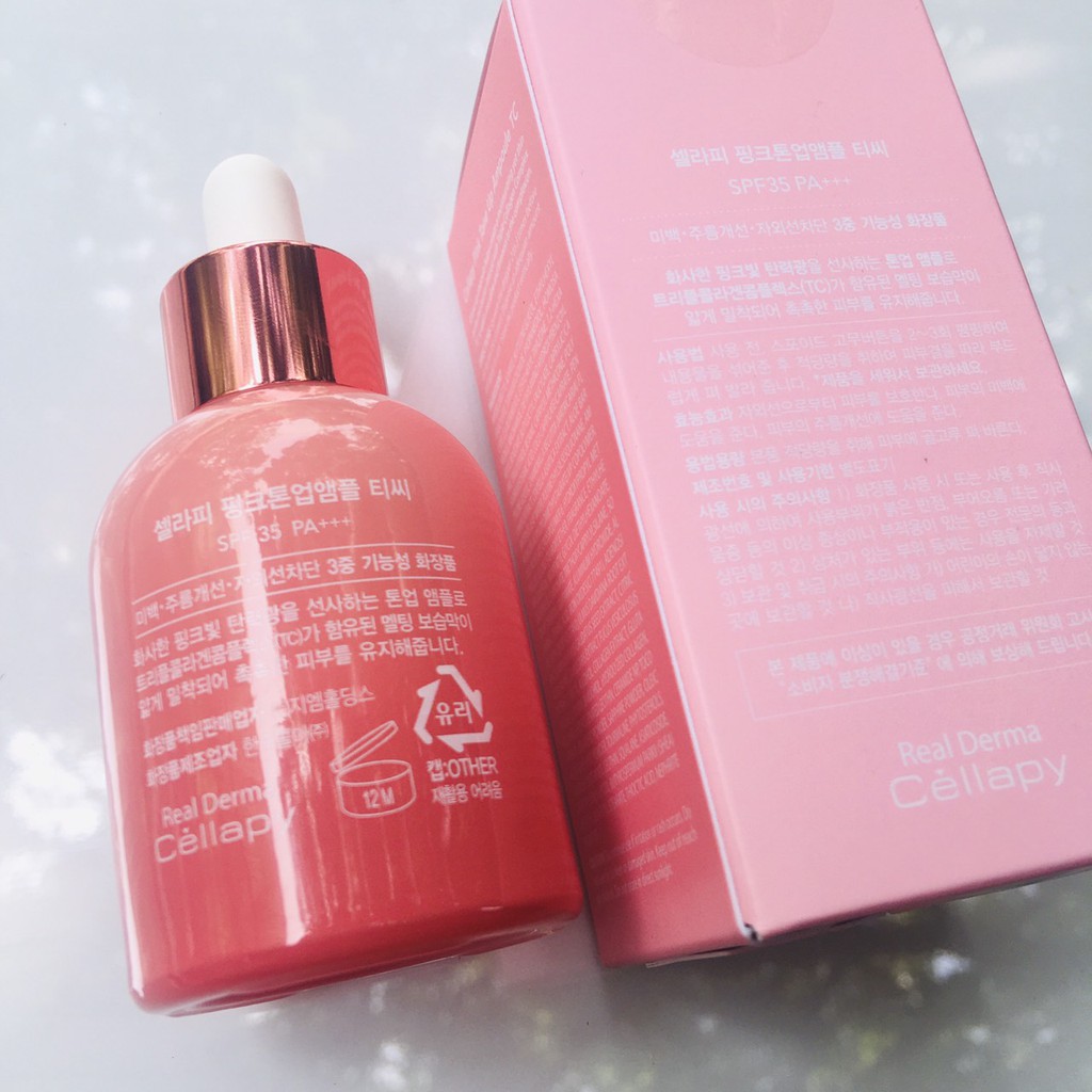 Serum Cellapy Nâng Tông Dưỡng Da Pink Tone Up Ampoule TC Chống Nắng SPF35+ PA+++ | BigBuy360 - bigbuy360.vn